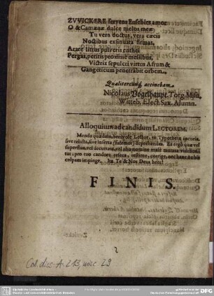 Alloquium ad candidum Lectorem