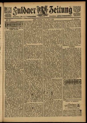 Dritte Ausgabe vom Samstag, den 11. Juni 1904.