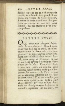 Lettre XXXVI. - Lettre XLI.