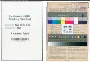 Entnazifizierung Paula Rahmann , geb. 17.06.1883 (Drogistin)