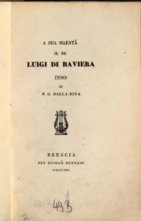 A sua Maestà il Re Luigi di Baviera