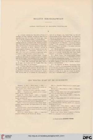 Les ventes d'art et de curiositè