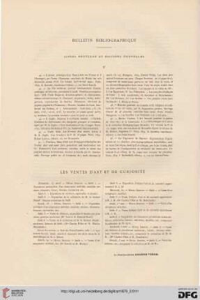 Les ventes d'art et de curiositè