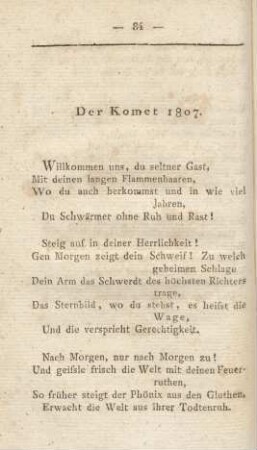 Der Komet 1807