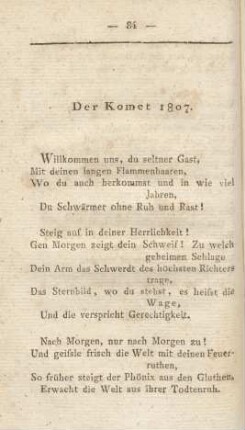 Der Komet 1807