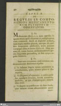 Caput II. De Regulis In Compositione Medicamentorum Fluidorum Observandis