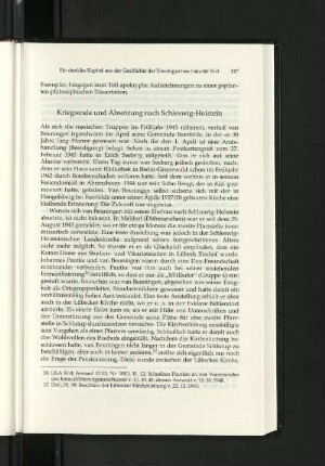 Kriegsende und Absetzung nach Schleswig-Holstein.