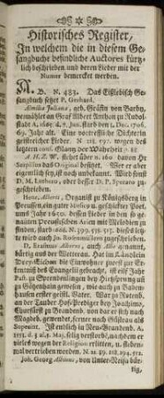 Historisches Register,...