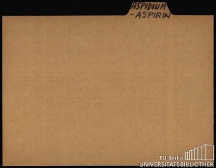 ASPIDIUM; ASPIRIN