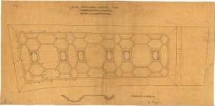 Fischer, Theodor; Worms; Cornelianum - Wartehalle (Deckenabwicklung); Decken - Profil (Schnitt)