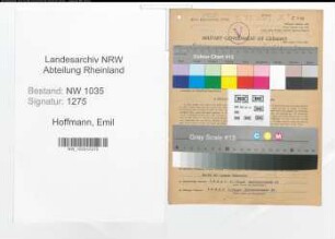 Entnazifizierung Emil Hoffmann , geb. 13.08.1913 (Steiger)