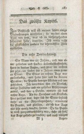 Die erste Beobachtung.