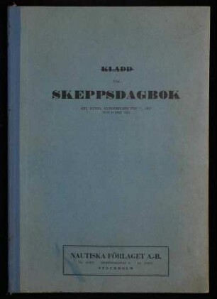 Jürgen Hey - Skeppsdagbok S.S. "Svea"