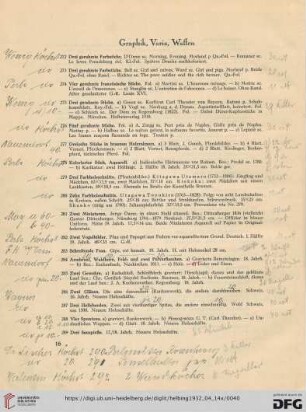 Graphik, Varia, Waffen (Nr. 272-289)