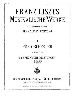 Musikalische Werke, 1,1,[5]. 9. Hungaria. 10. Hamlet