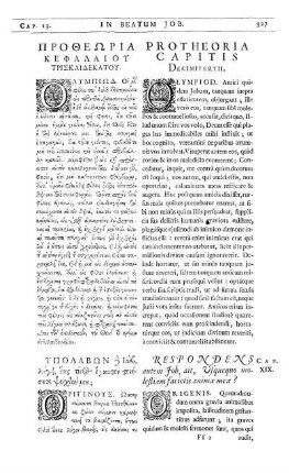 Protheoria Capitis Decimitertii.