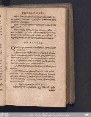 De Auribus.