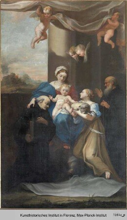 Madonna mit den Heiligen Nikolaus von Tolentino, Agnese und Antonius Abbas