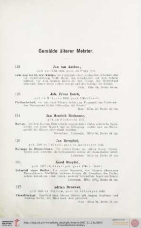 Gemälde älterer Meister (Nr. 122-202a)