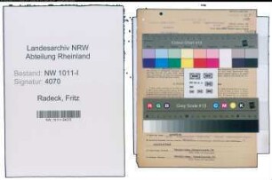 Entnazifizierung Fritz Radeck , geb. 09.09.1914 (Angestellter)