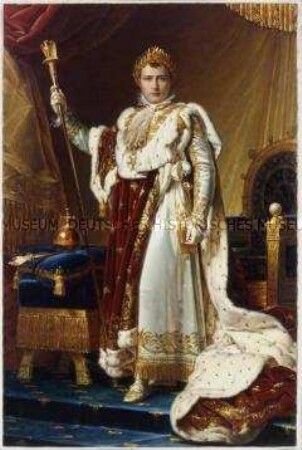 Napoleon I., Kaiser der Franzosen (1804-1814/15), im Krönungsornat