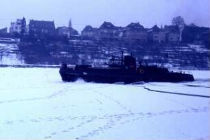 Eis auf der Mosel bei Koblenz