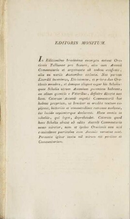 Editoris Monitum