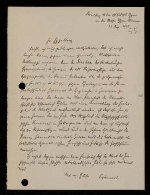 Nr. 55. Brief von Wilhelm Crönert an Ulrich von Wilamowitz-Moellendorff. [...] [Feldpost], 21.8.1915