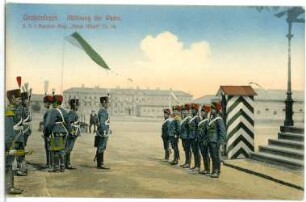 Großenhain. Ablösung der Wache, Husaren-Regiment Nr.18