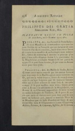 Philippus dei gratia
