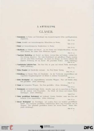 I. Abteilung (Nr. 1-395)