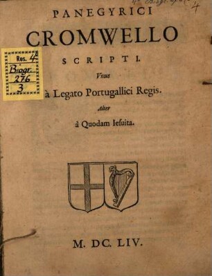 Panegyrici Cromwello scripti
