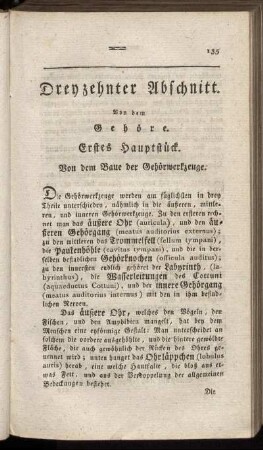 [Vierzehnter] Abschnitt. Von dem Gehöre.