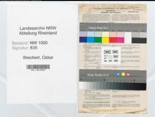 Entnazifizierung Oskar Weichert, geb. 13.12.1905 (Webmeister)