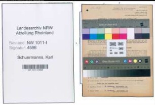 Entnazifizierung Karl Schuermanns , geb. 01.06.1901 (Kaufmaennischer Angestellter)