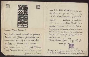 Schreiben an Hermann Muthesius (Brief)