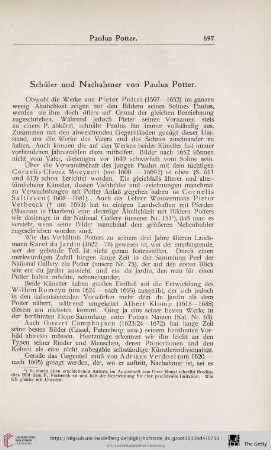 Schüler und Nachahmer von Paulus Potter
