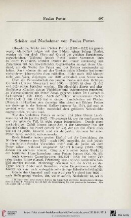 Schüler und Nachahmer von Paulus Potter