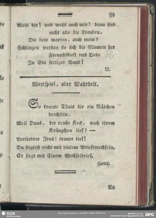 Wortspiel, aber Wahrheit