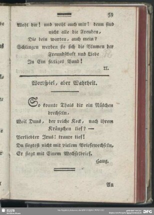 Wortspiel, aber Wahrheit