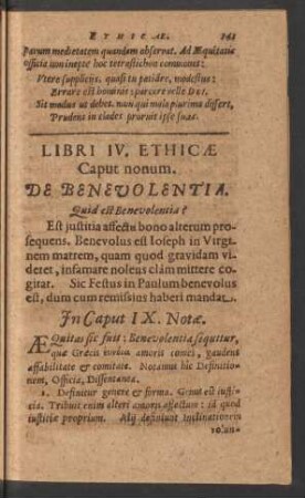 Caput nonum. De Benevolentia. - Caput decimum. De Bonitate.