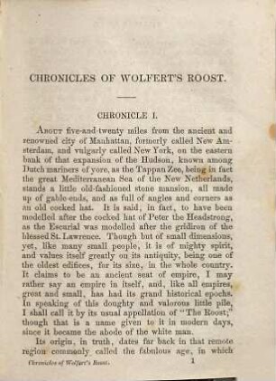 Chronicles of Wolfert's Roost and other papers