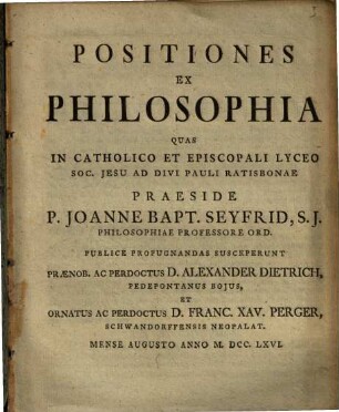 Positiones Ex Philosophia