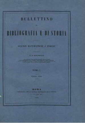 Tomo I. Marzo 1868.