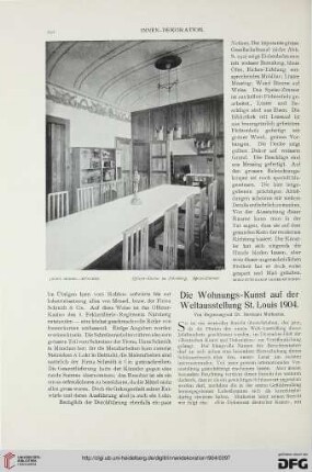 Die Wohnungs-Kunst auf der Weltausstellung St. Louis 1904