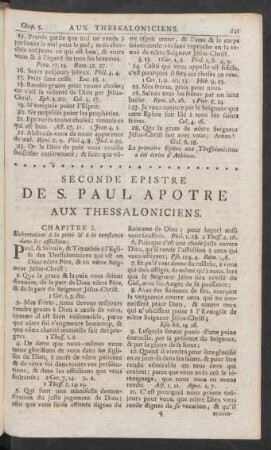 Seconde Epistre De S. Paul Apotre Aux Thessaloniciens