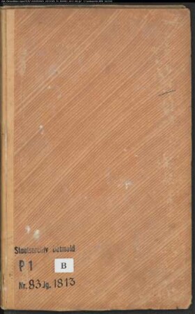Zivilstandsregister der evangelischen Gemeinde Brockhagen, Kreis Halle (GHT 1813) (Gemeinde: Evangelische Gemeinde Brockhagen)