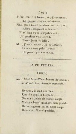 La Petite Fée. (1817.)