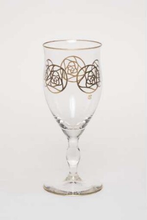 Bierglas mit Rosendekor