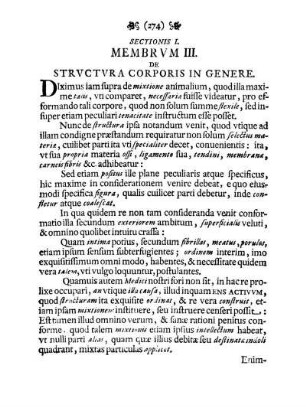Membrvm III. De Strvctvra Corporis In Genere.